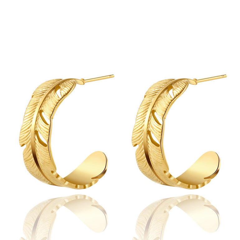 Panchito Feather Hoop Earrings - Oreja Linda