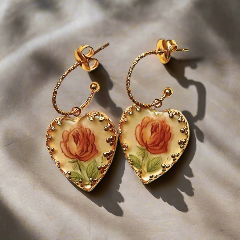 Rosa Eterna Earrings - Oreja Linda