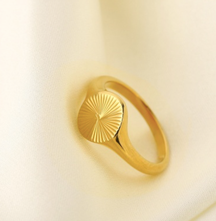 Casual Stylish 18K Real Gold Plated 304 Stainless Steel Unadjustable Geometric Rings 1 Piece  18K Real Gold Plates 40cm(15 6/8") long Dainty Classic 1 Piece