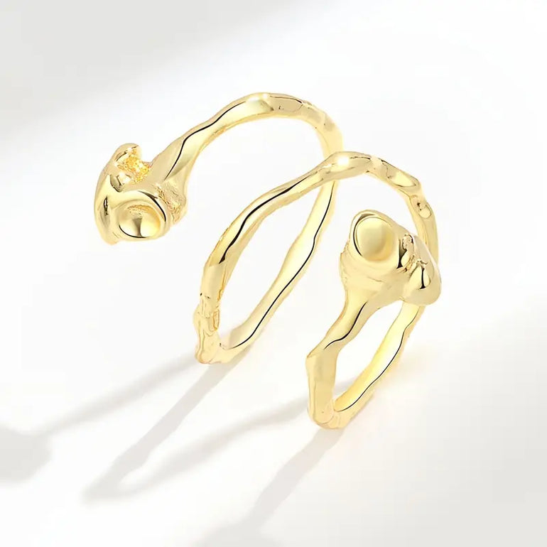 Item Detail: Open Ring 18K Gold Plated Jewelry For Women 18K Gold Plated Circle Ring adjustable 1 Piece